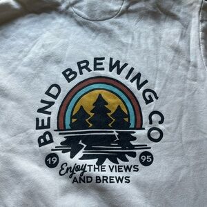 Men's Bend Brewing Hoodie White Logo L Beer Craft OR IPA Casual Lager Cotton